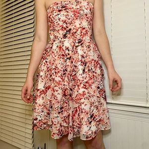 White House Black Market Multicolor Floral Dress